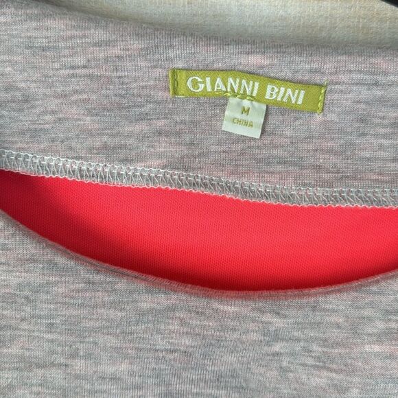 Gianni Bini Grey & Pink Space Dyed Sweatshirt Size M - Picture 3 of 5